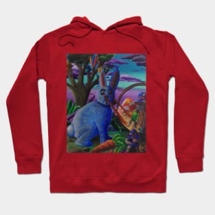 Rabbit Terrorizing Easter Eggs Hoodie